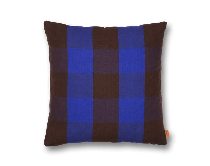 vankus Grand Cushion, choco / bright blue