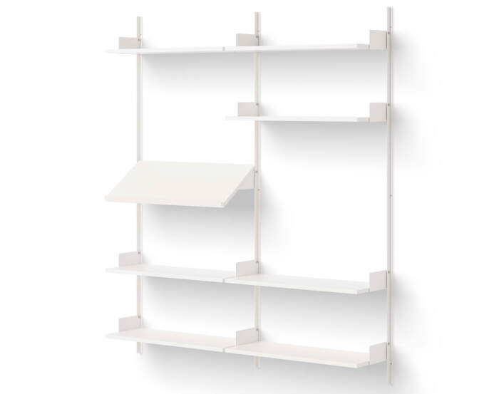 Policová zostava Living Shelf, white/white