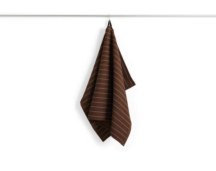 UTIERKA Canteen Tea Towel, chocolate pinstripe