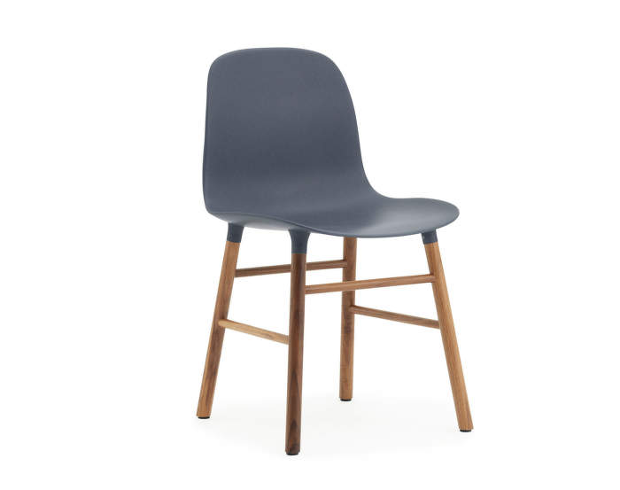 Židle Form, modrá/ořech
