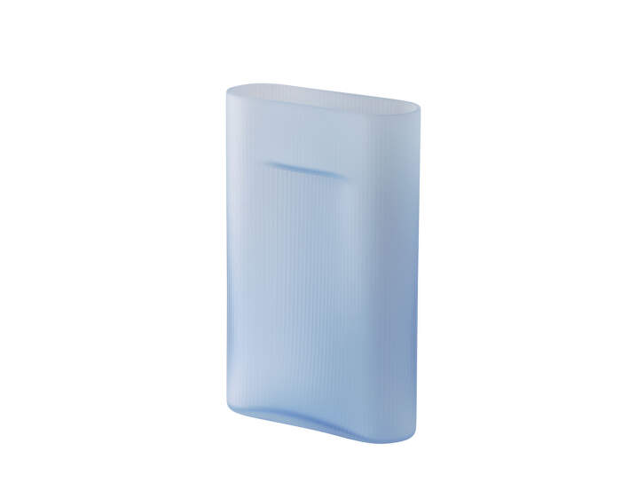 Váza Ridge H35, light blue frosted glass