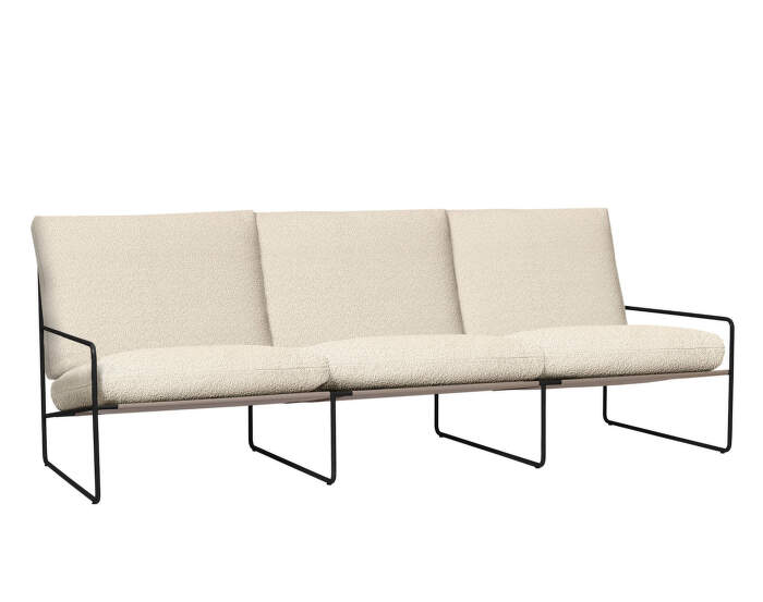 Outdorová sofa Desert 3-seater, black/off-white