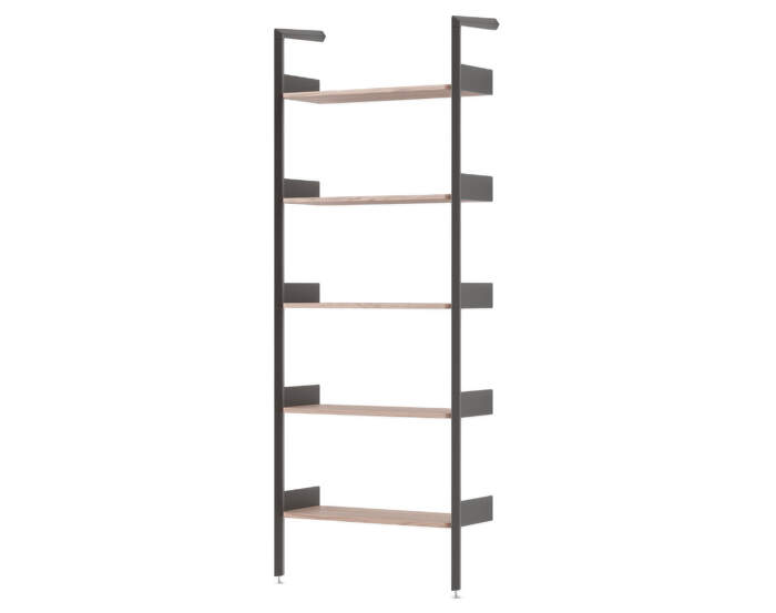 Policová zostava Rombe IF1, anthracite/lacquered walnut