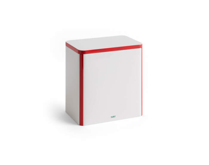 Úložný box Tin Container Large, off-white and red
