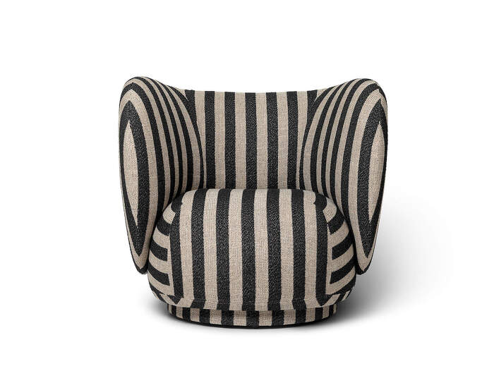 Lounge Chair Rico Louisiana, sand/black