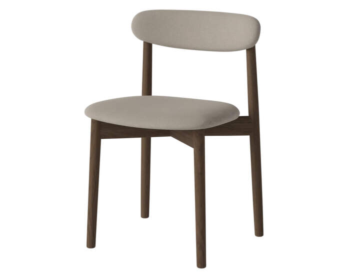 Čalúnená jedálenská stolička Merge Dark Oak, sand