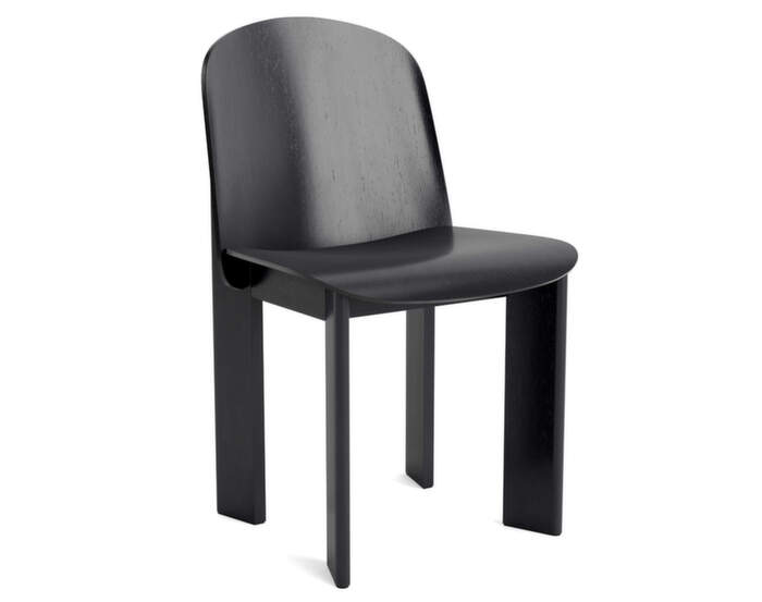 Stolička Chisel 65, black lacquered oak