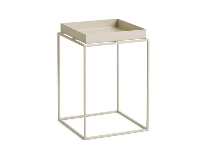 Stolek Tray Table 30x30 High, warm beige