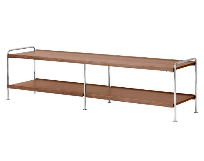 Policová zostava Alima NDS4, chrome / walnut