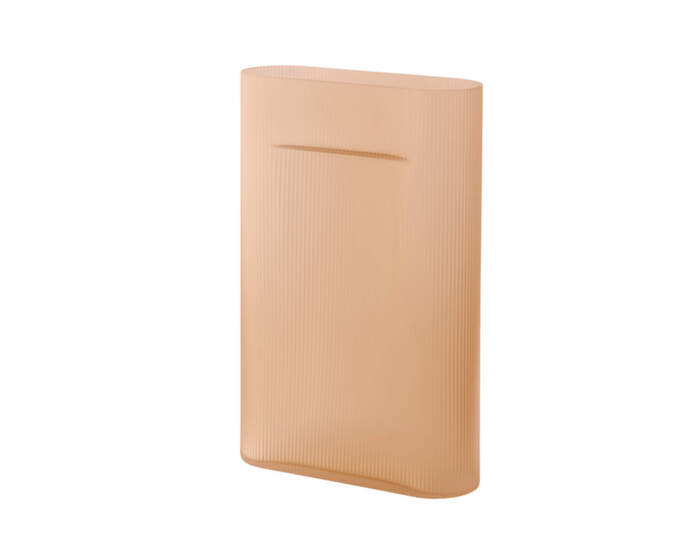Váza Ridge H48, light orange frosted glass