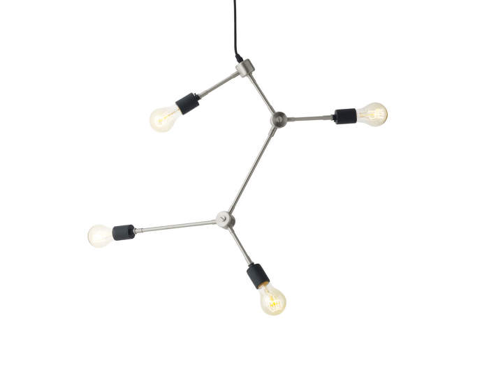 Luster Franklin Chandelier, brushed steel