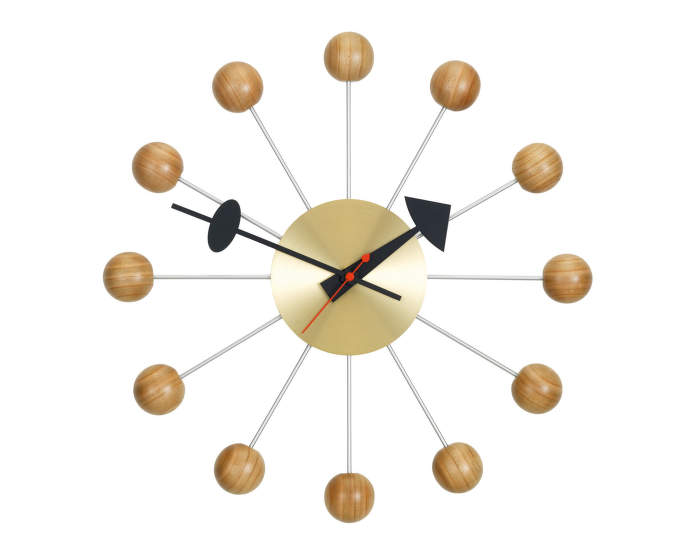 Hodiny Vitra Ball Clock, cherry