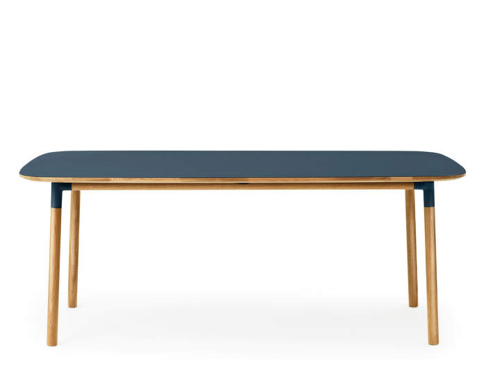 Stôl Form 95x200 cm, modrá/dub