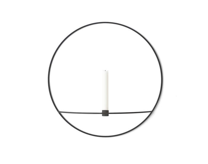 Nástenný svietnik POV Circle Candleholder L, black