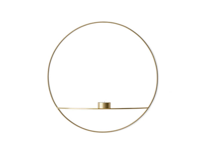 Nástenný svietnik POV Circle Tealight Candleholder L, brass