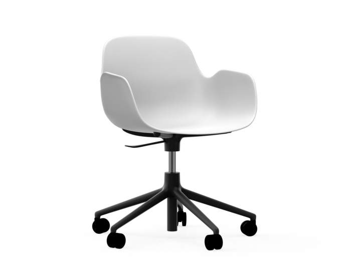 Stolička Form Armchair Swivel 5W Gaslift Black Alu, white