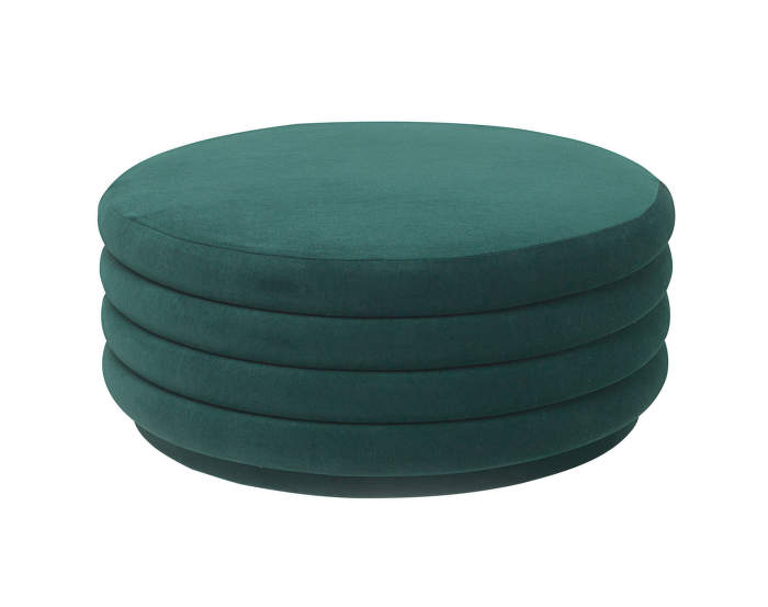 Pouf Round large, dark green