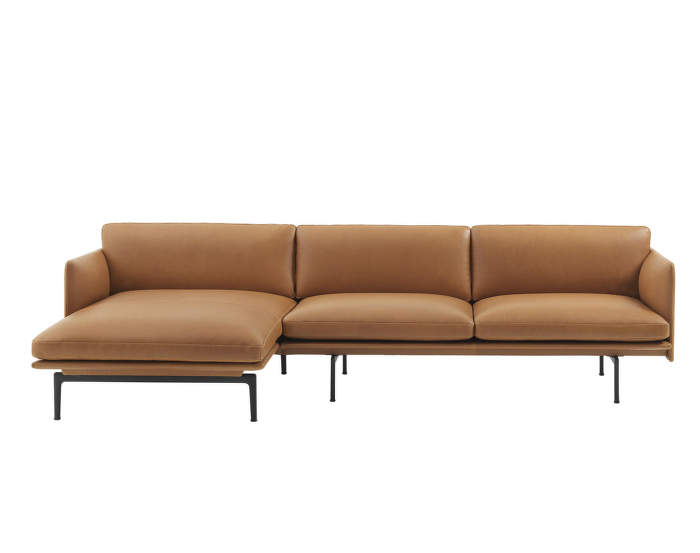 Outline Leather Chaise Longue