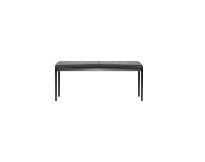 MIES Bench L110, black / black leather