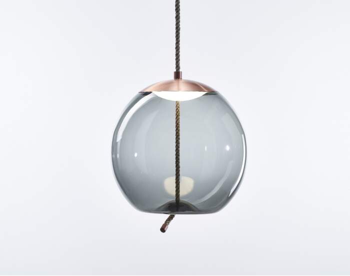 svietidlo Knot Small Sfera PC1035 Lamp, grey / copper