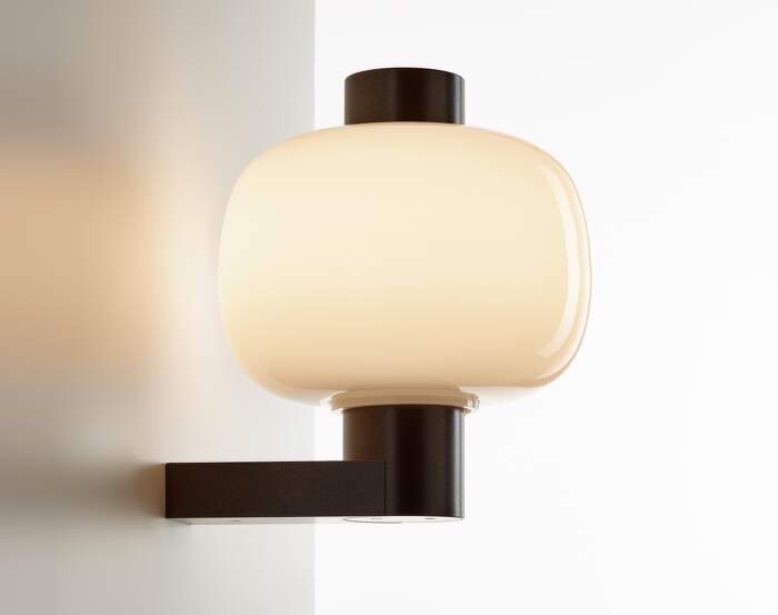 lampa Bonbori Wall Up PC1251 Lamp, triplex opal / black