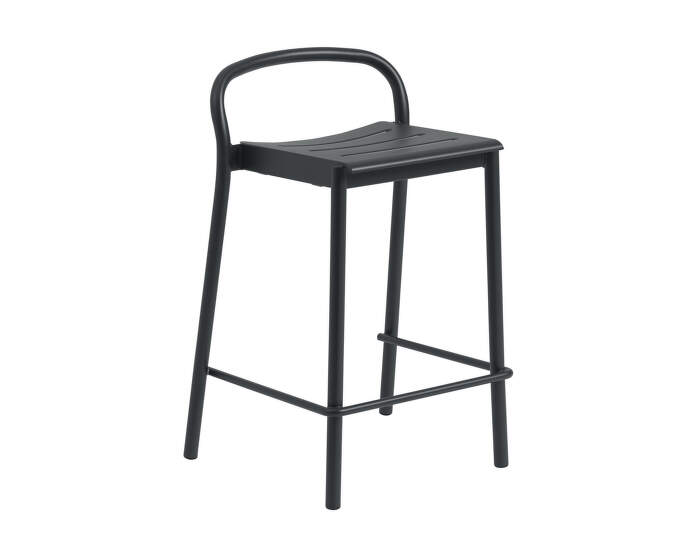 stolicka-Linear Steel Counter Stool, black