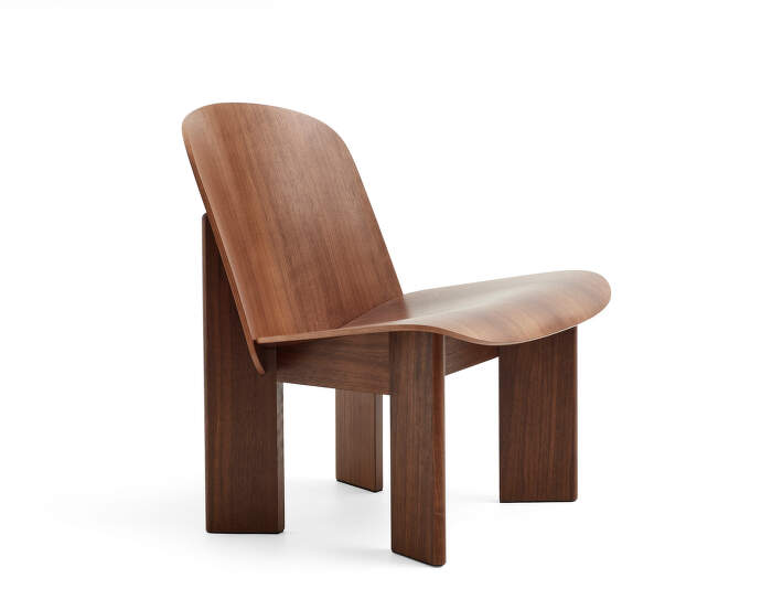 kreslo-Chisel Lounge Chair, lacquered walnut