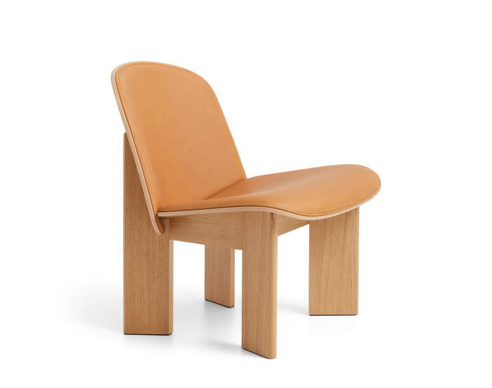 kreslo-Chisel Lounge Chair, oak / Sense Cognac