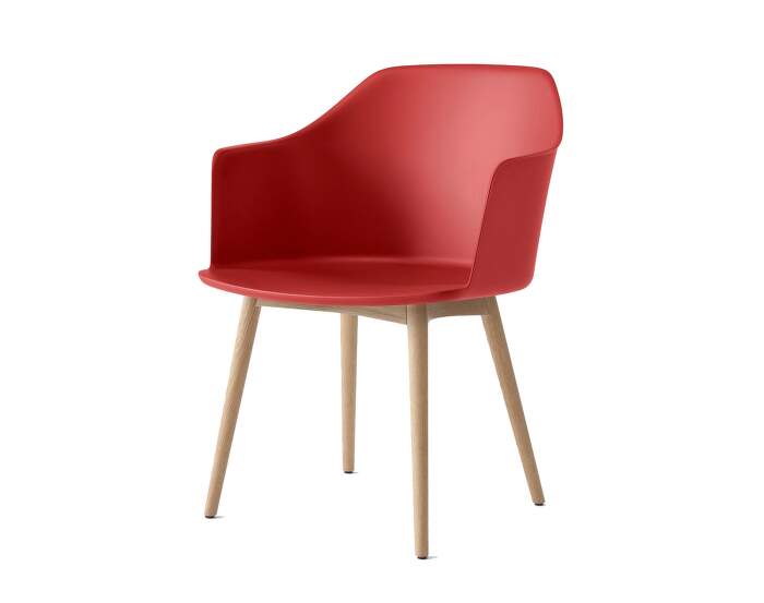 stolicka Rely HW76 Armchair, oak/vermilion red