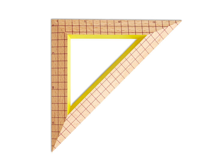 Wooden Ruler Triangle