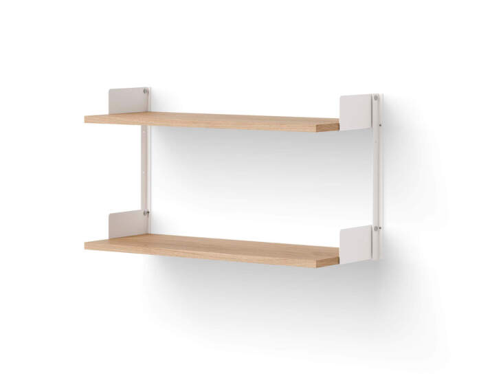 Policová zostava Wall Shelf 450, oak/white