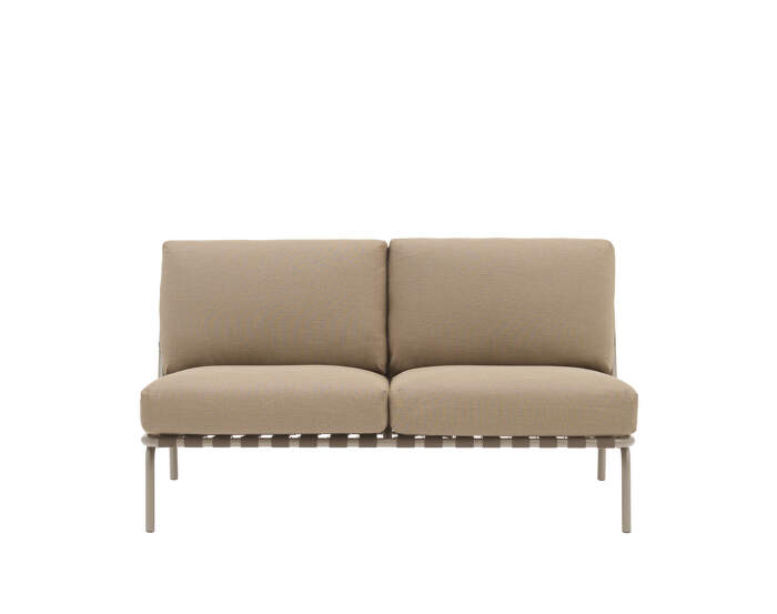 Pohovka Settle Sofa 2-Seater bez podrúčiek, Ribbed Weave 5/taupe