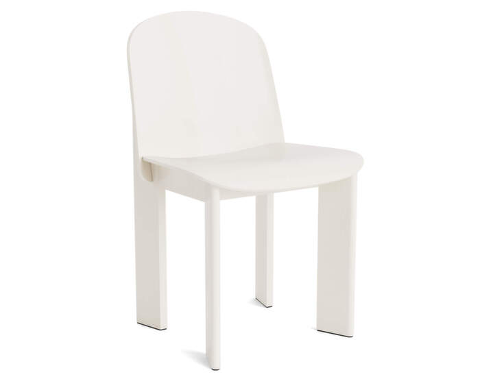 Stolička Chisel 65, cream white lacquered beech
