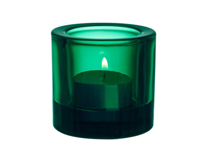 Svietnik na čajovú sviečku Kivi, emerald