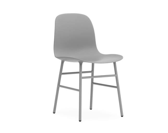 Stolička Form, šedá/ocel