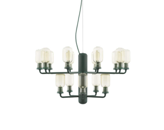 Luster Amp Chandelier, gold/green