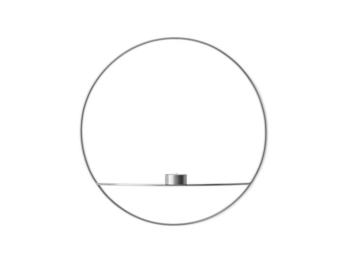 Nástenný svietnik POV Circle Tealight Candleholder L, silver