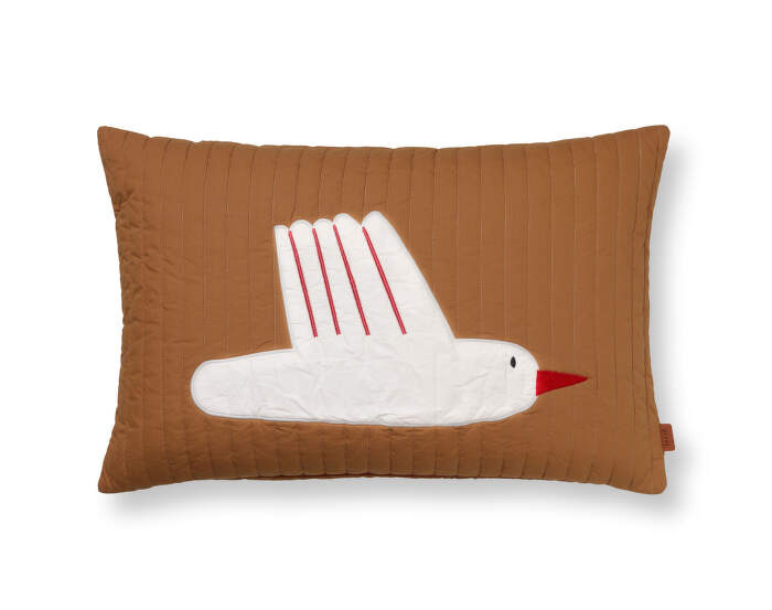 Bird Quilted Cushion Rectangular