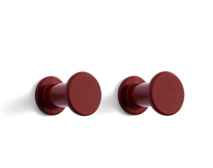 vesiak-Bolt Hook Set of 2, red