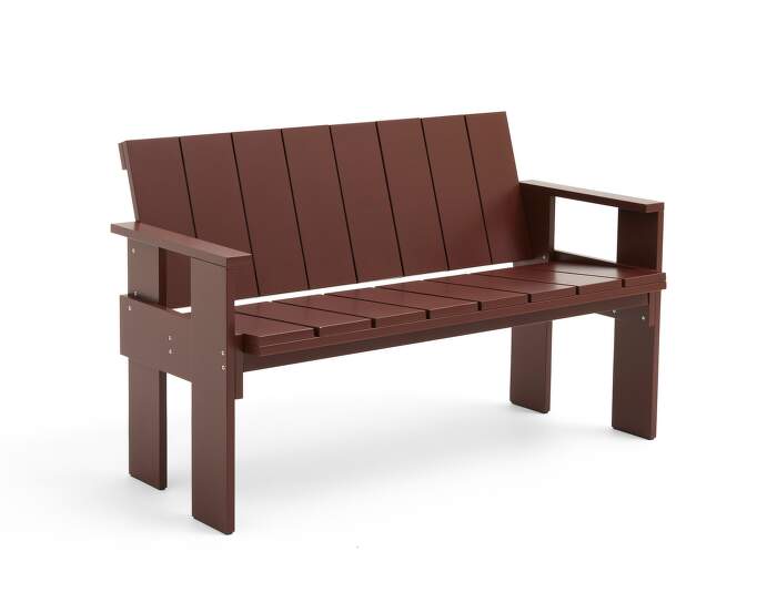 lavice Crate Dining Bench, iron red