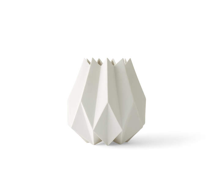 Folded Vase, Tall, White