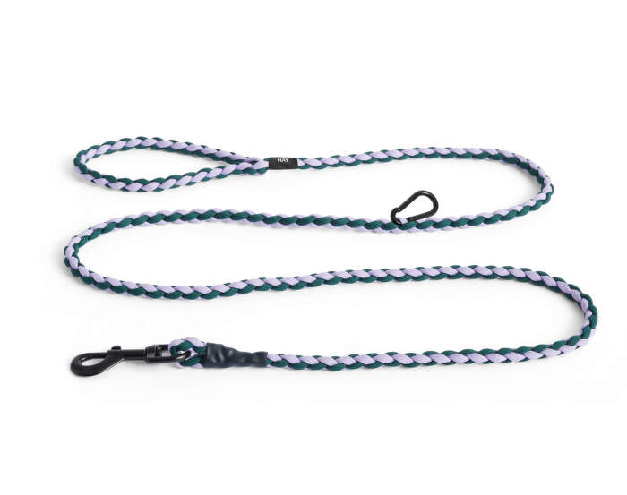 Nastaviteľné vodítko Dogs Leash Braided, lavender/green