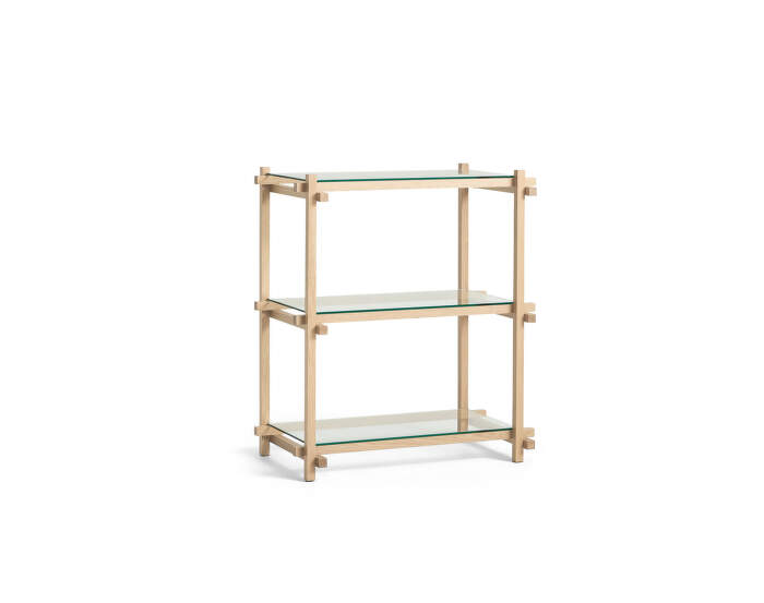 Policový systém Woody Column Low, clear glass