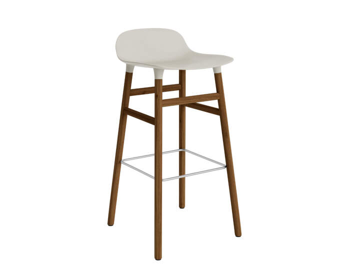 Barová stolička Form 75 cm, light grey/walnut