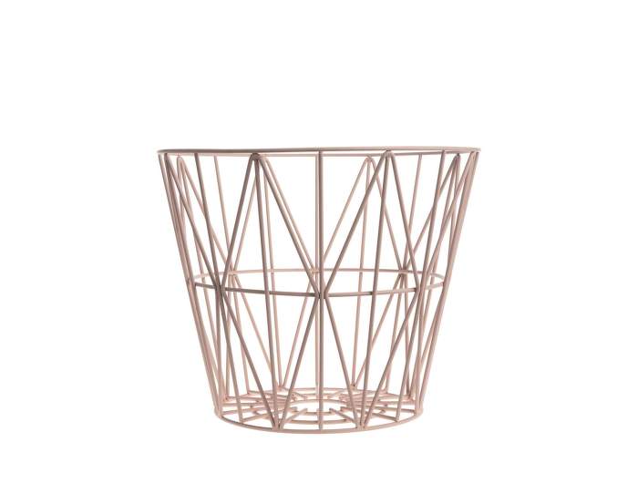 Wire Basket Small, Rose