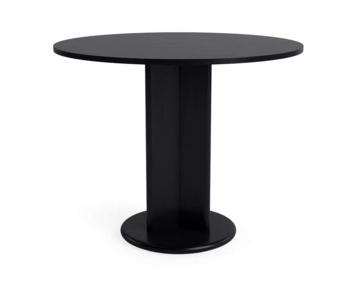 Jedálenský stôl Chisel 29 Round Ø90, black lacquered oak