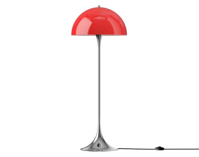 Stojacia lampa Panthella 500, original opal red