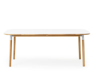 Stôl Form 95x200 cm, biela/dub