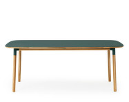Stôl Form 95x200 cm, zelená/dub