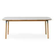 Stôl Form 95x200 cm, šedá/dub